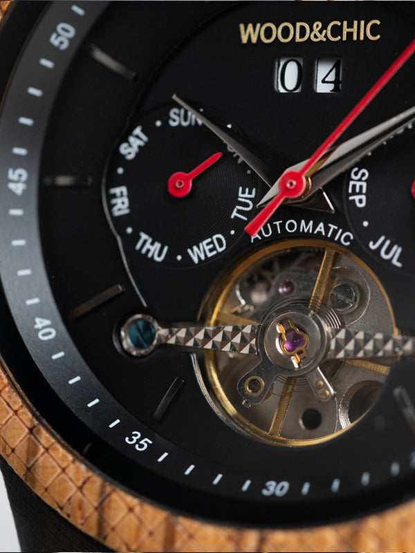 Montre en Bois Homme Mécanique - Ulmo - Wood&Chic