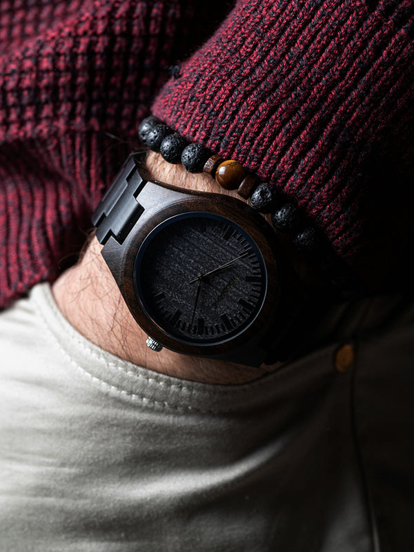 Montre en Bois Homme à Quartz - Continus - Wood&Chic