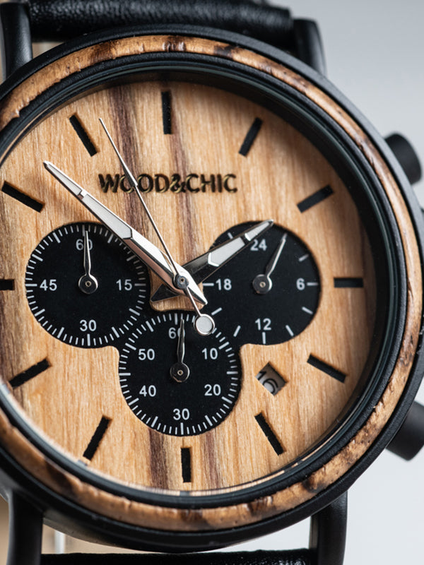 Montre en Bois Homme à Quartz - Vigne - Wood&Chic
