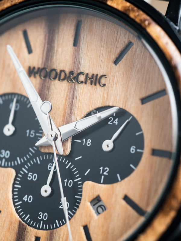 Montre en Bois Homme à Quartz - Vigne - Wood&Chic