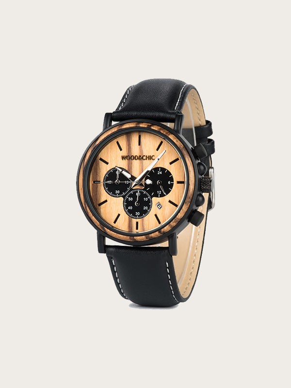 Montre en Bois Homme à Quartz - Vigne - Wood&Chic