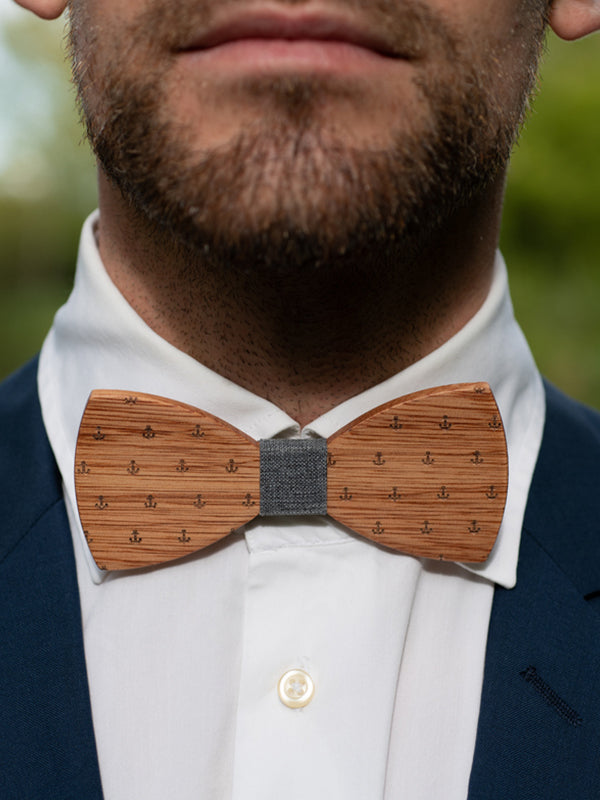 Noeud Papillon en Bois Homme - Marin - Wood&Chic