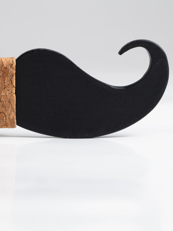 Noeud Papillon en Bois Homme - Moustache Noire - Wood&Chic