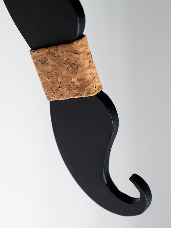 Noeud Papillon en Bois Homme - Moustache Noire - Wood&Chic