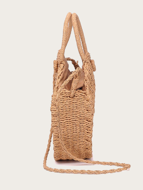 Sac en Paille Rond - Saule - Wood&Chic