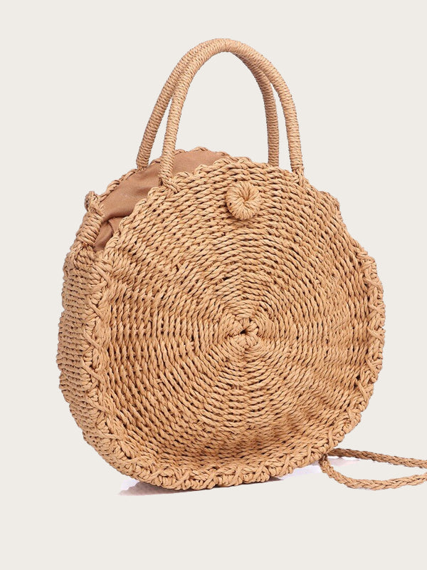 Sac en Paille Rond - Saule - Wood&Chic