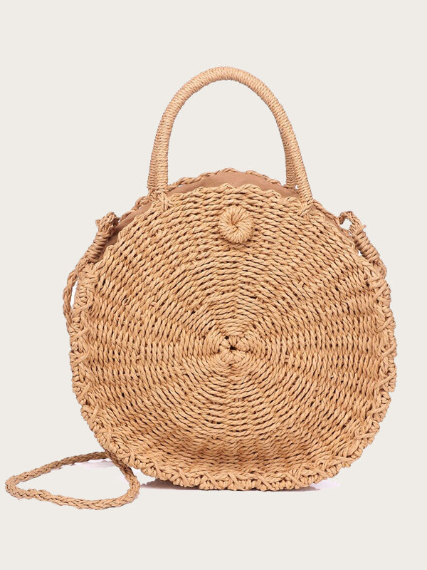 Sac en Paille Rond - Saule - Wood&Chic