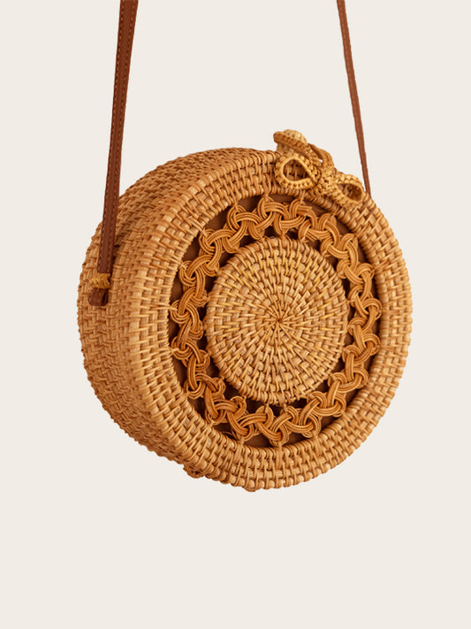 Sac en Osier Rond - Albizia - Wood&Chic