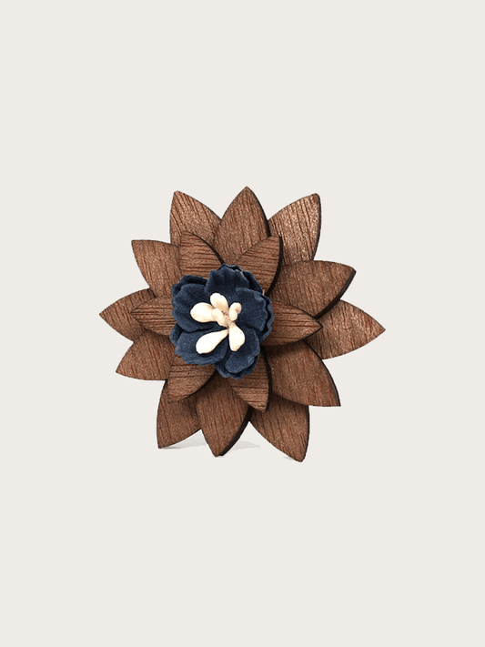 Broche en Bois fleur Homme - Balsam - Wood&Chic