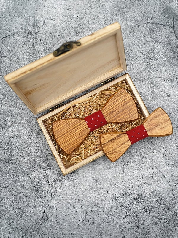Coffret Noeuds Papillon en Bois Père & Fils - Spartine - Wood&Chic
