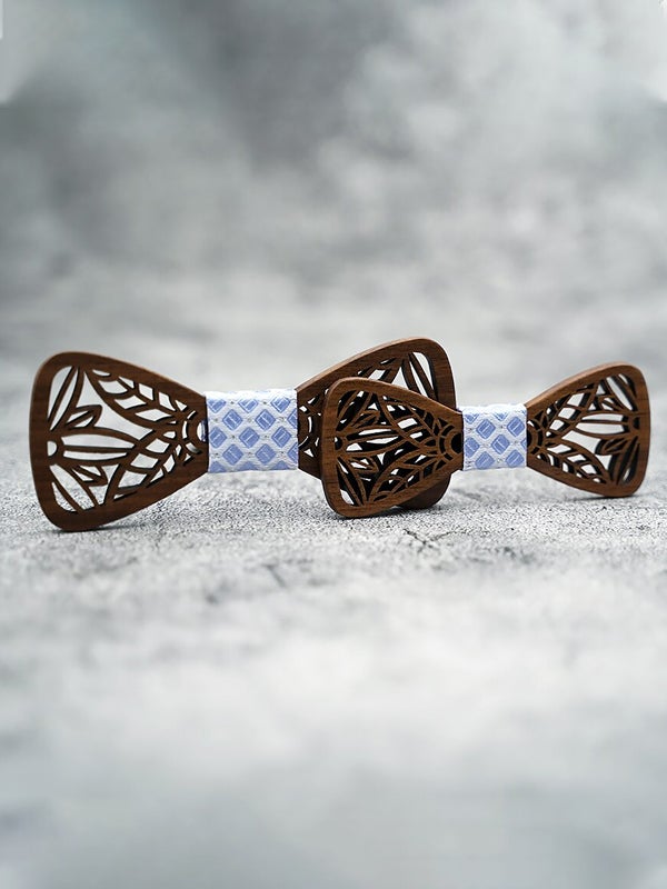 Coffret Noeuds Papillon en Bois Père & Fils - Brunelle - Wood&Chic