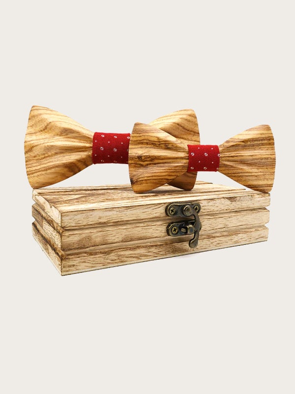 Coffret Noeuds Papillon en Bois Père & Fils - Cladonia - Wood&Chic