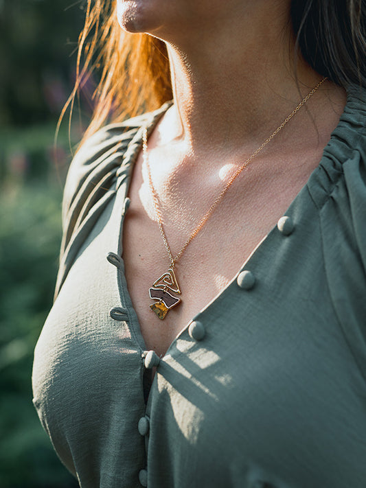 Collier en Bois Femme - Mimosa