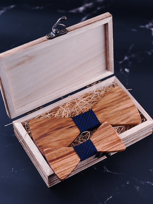 Coffret Noeuds Papillon en Bois Père & Fils - Gommier - Wood&Chic