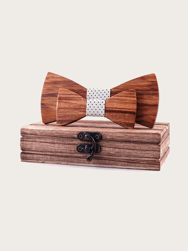 Coffret Noeuds Papillon en Bois Père & Fils - Gommier - Wood&Chic