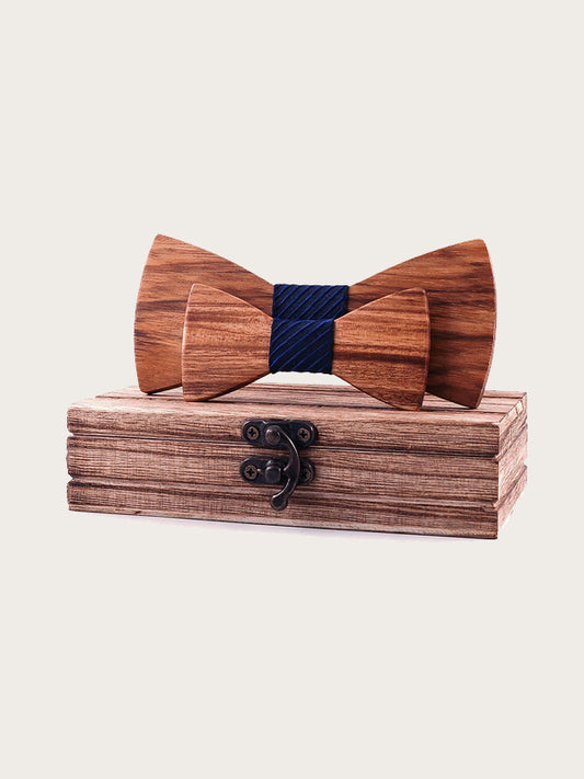 Coffret Noeuds Papillon en Bois Père & Fils - Gommier - Wood&Chic