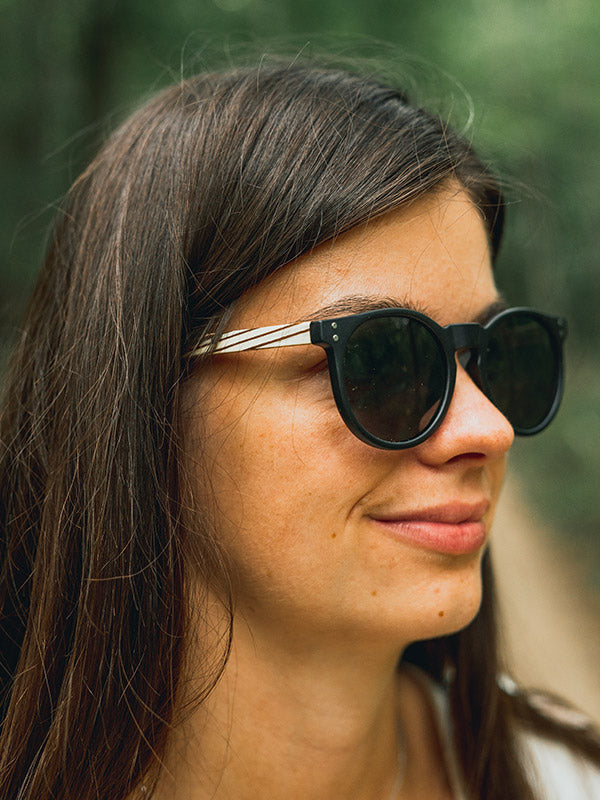 Lunettes de Soleil en Bois UV400 Unisexe - Asparagus