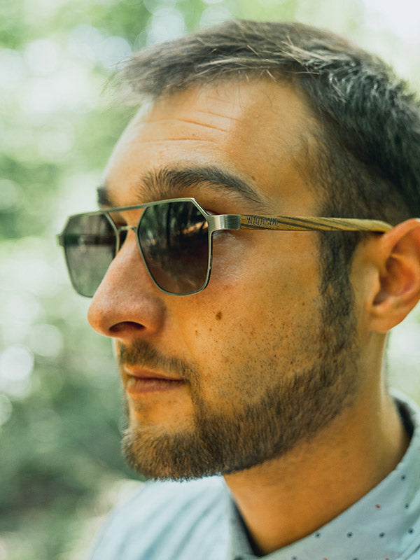 Lunettes de Soleil en Bois UV400 Unisexe - Cutendia