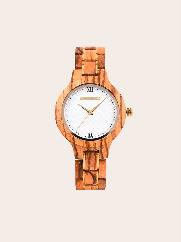 Montre en Bois Femme à Quartz - Cèdre
