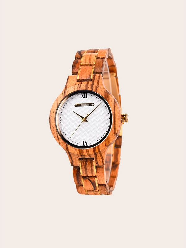 Montre en Bois Femme à Quartz - Cèdre