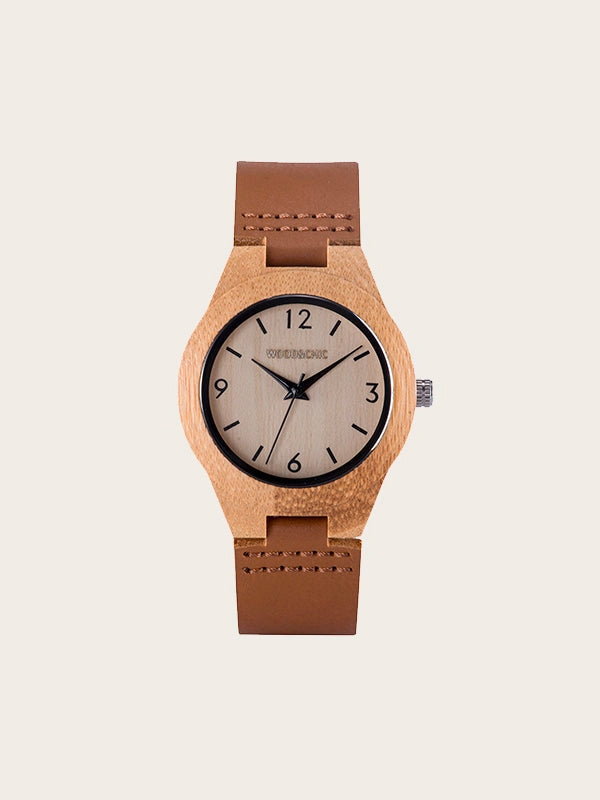 Montre en Bois Femme à Quartz - Lilas