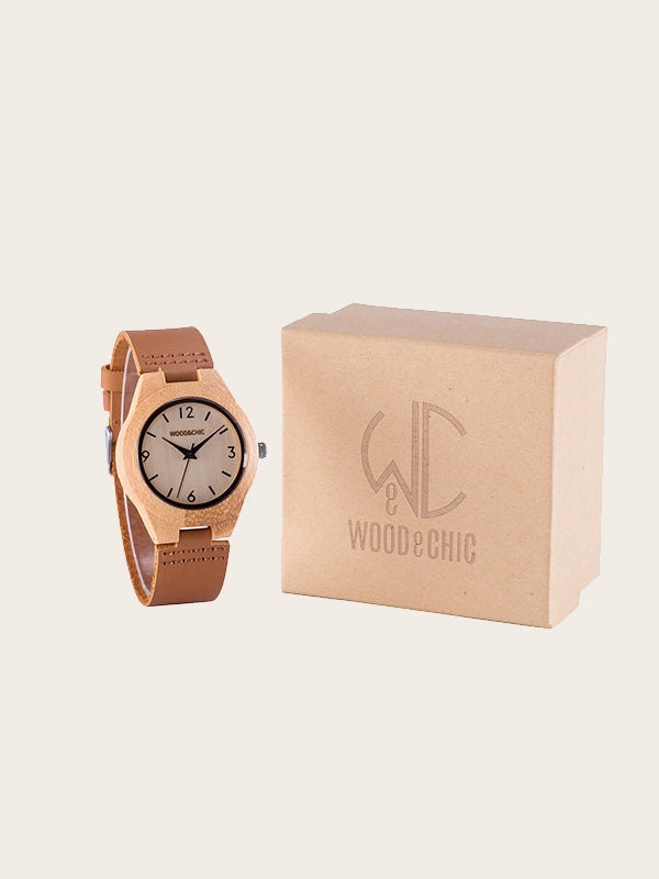 Montre en Bois Femme à Quartz - Lilas