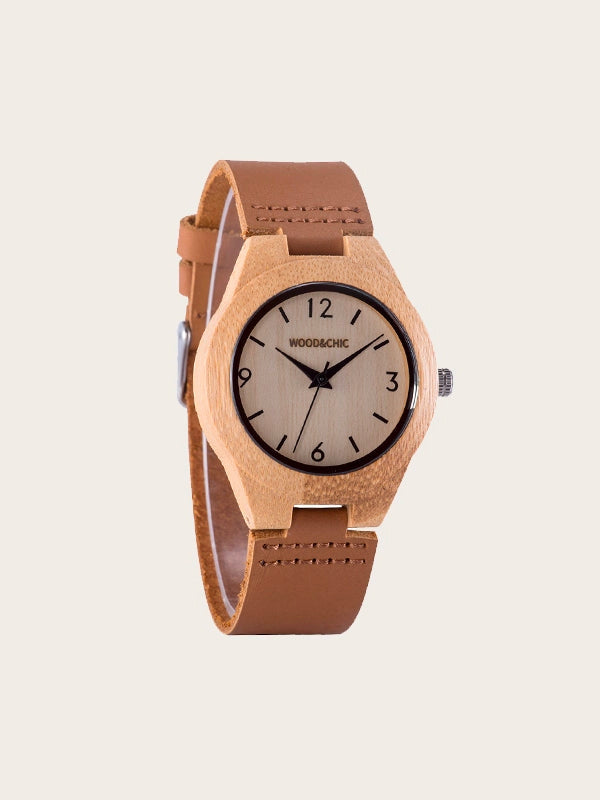 Montre en Bois Femme à Quartz - Lilas