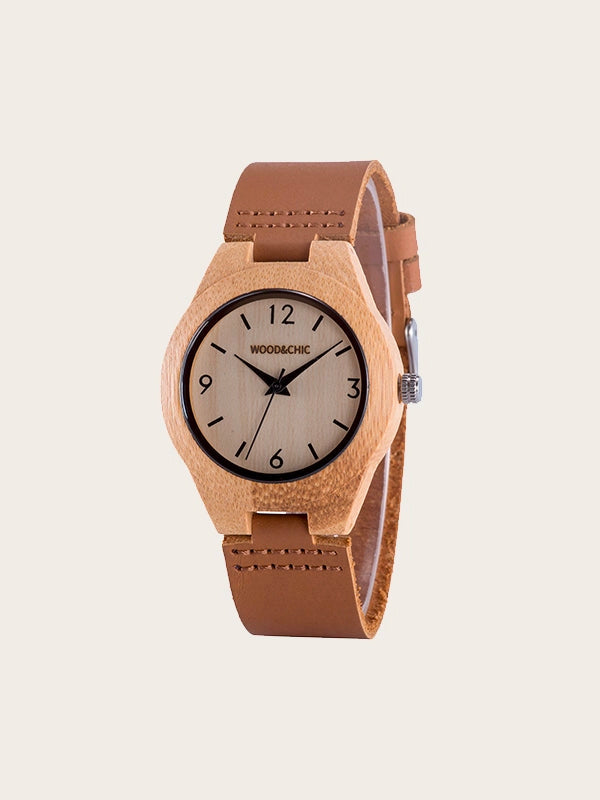 Montre en Bois Femme à Quartz - Lilas