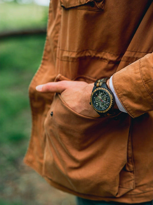 Montre en Bois Homme Mécanique - Pacanier