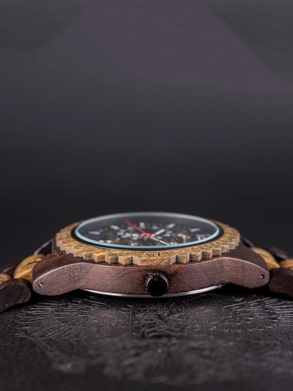 Montre en Bois Homme Mécanique - Pacanier