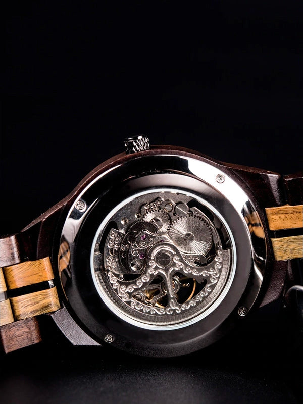 Montre en Bois Homme Mécanique - Pacanier