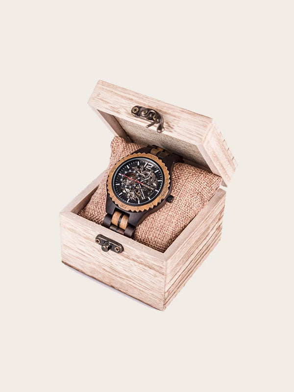 Montre en Bois Homme Mécanique - Pacanier