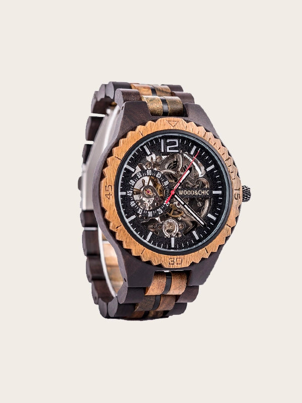 Montre en Bois Homme Mécanique - Pacanier