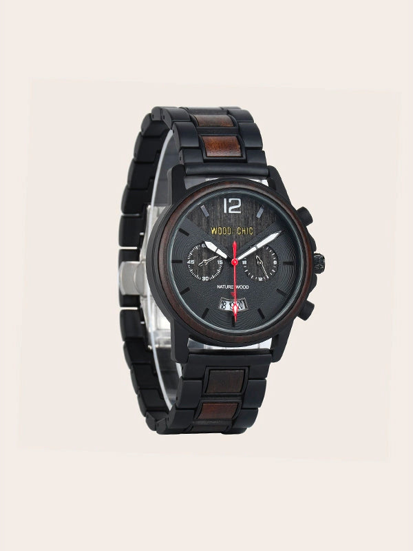 Montre en Bois Homme à Quartz - Poivrier