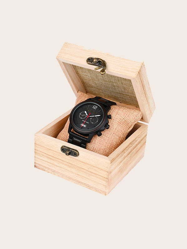 Montre en Bois Homme à Quartz - Poivrier