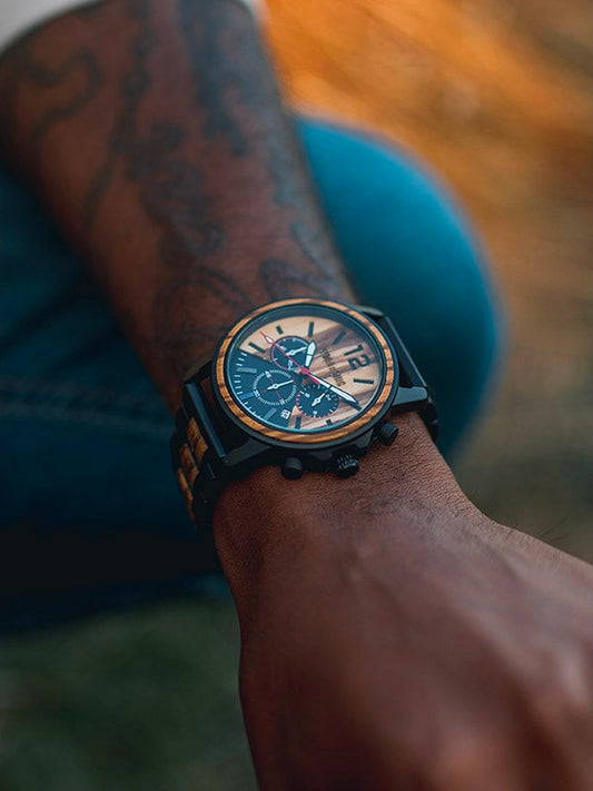 Montre en Bois Homme à Quartz - Robinier