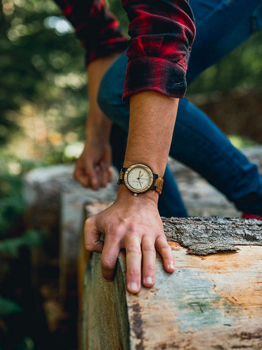 Montre en Bois Homme à Quartz - Rosa Canina