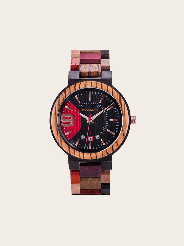 Montre en Bois Homme à Quartz - Vernis