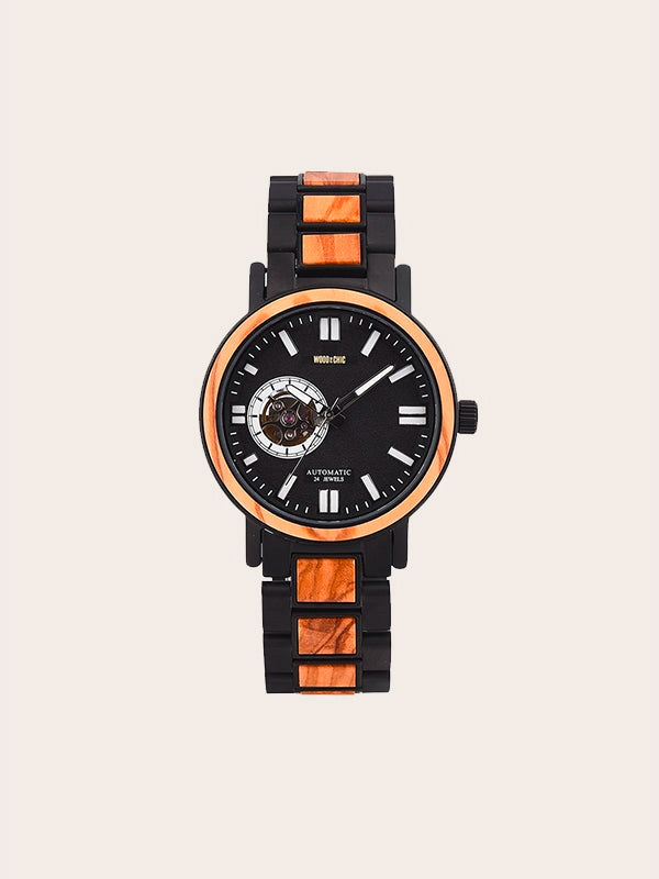 Montre en Bois Homme Automatique - Wodyeta