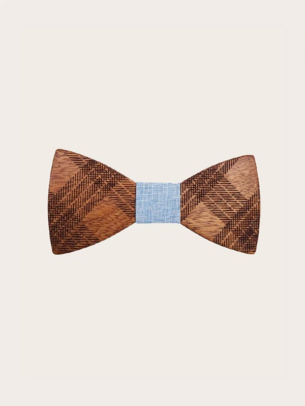 Noeud Papillon en Bois Enfant - Tartan - Wood&Chic
